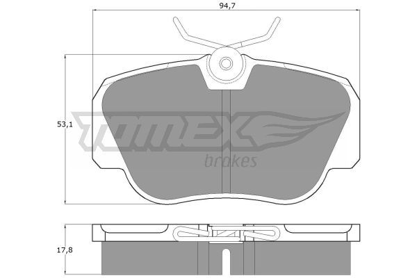 TOMEX BRAKES Комплект тормозных колодок, дисковый тормоз TX 10-38